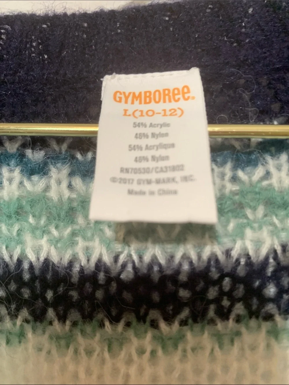 Gymboree Girl’s Large (10-12) Striped Cardigan Sweater EUC